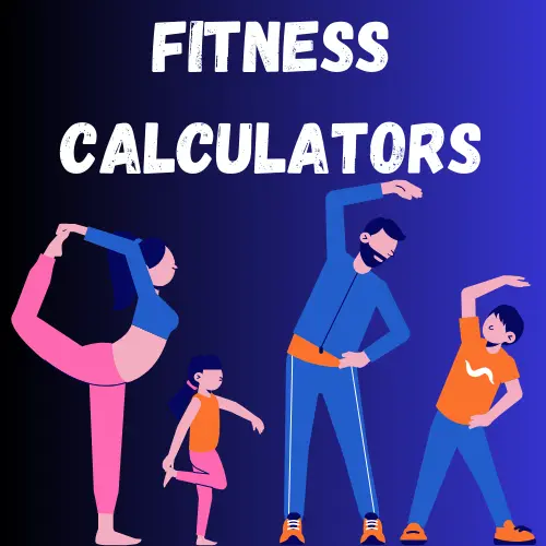 Illustration of a family stretching and exercising, representing fitness calculators.